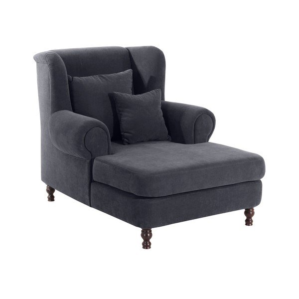 Antracitové křeslo ušák Max Winzer Mareille