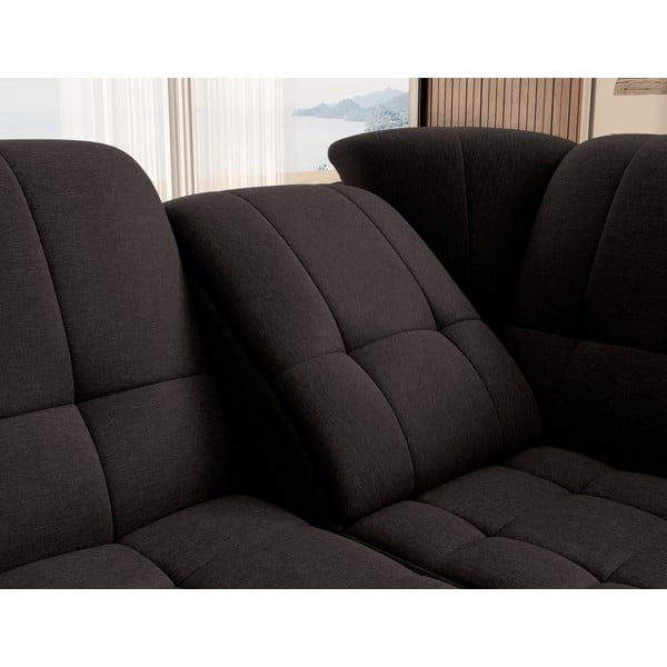 Hnědá rozkládací/s úložným prostorem rohová pohovka (pravý roh/do L) Sado – ELTAP-image-1