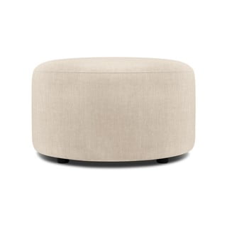 Béžový sametový puf Mazzini Sofas Debbie, ø 68 cm