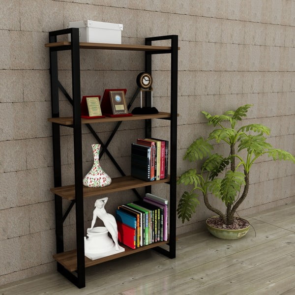 Knihovna s policemi v ořechovém dekoru Albatros-image-3