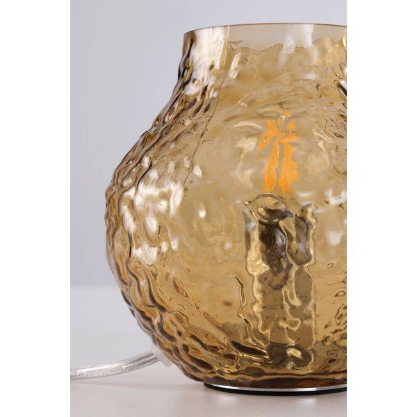 Jantarová skleněná stolní lampa (výška 15 cm) Breen – Jotex-image-4
