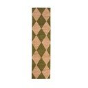 Zelený/v přírodní barvě ručně tkaný běhoun s příměsí juty 80x230 cm Effie Diamond – Flair Rugs