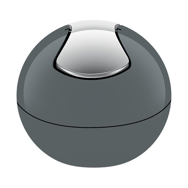 Tmavě šedý plastový odpadkový koš 1 l   Bowl – Spirella