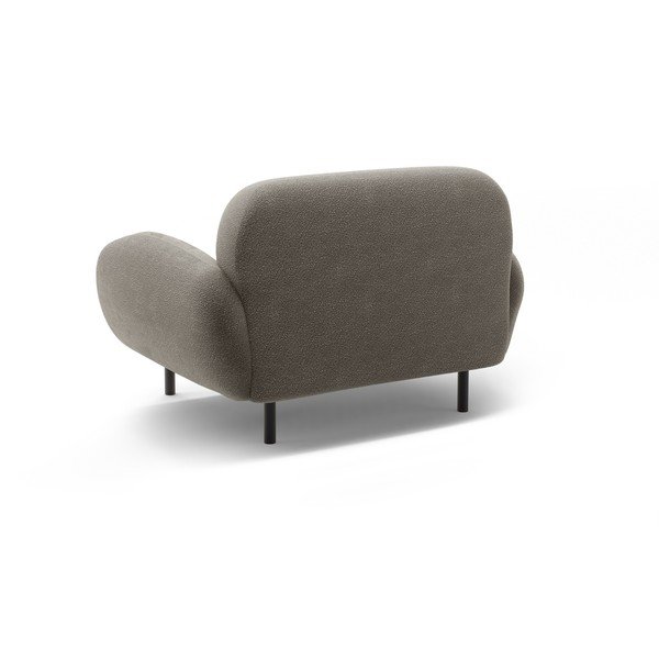 Šedé křeslo z textilie bouclé Poppy – Micadoni -image-2