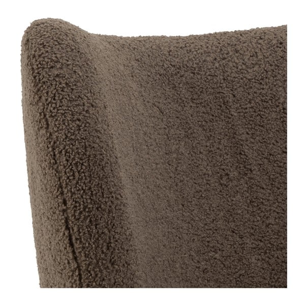 Hnědé křeslo z textilie bouclé Elmont – Actona-image-4