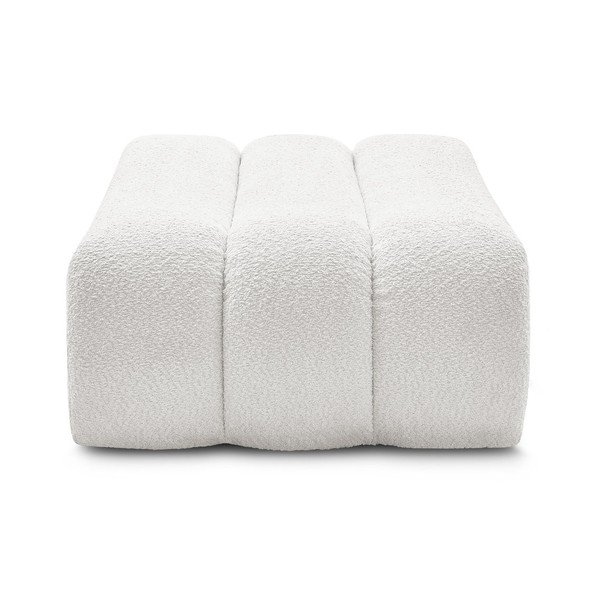 Bílá podnožka z textilie bouclé Azra – Bobochic Paris-image-4