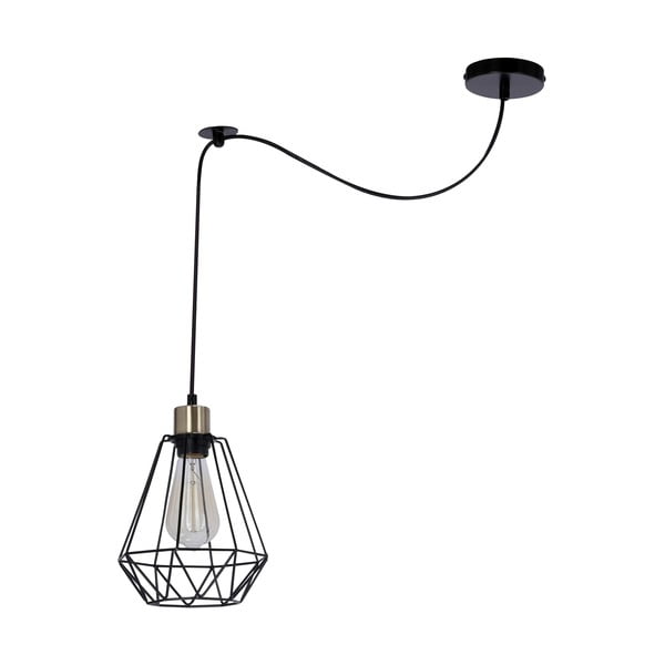 Černé kovové závěsné svítidlo 100x19 cm Primo – Candellux Lighting