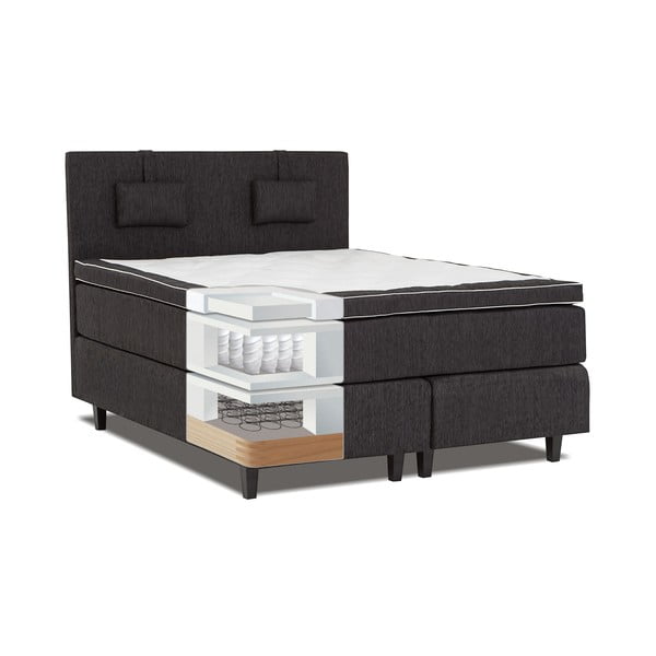 Černá postel s matrací Gemega Grand, 160x200 cm-image-1