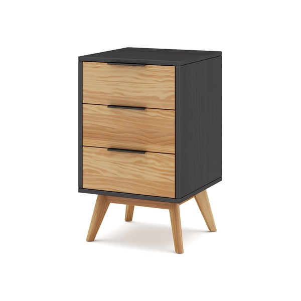 Noční stolek z borovicového dřeva v přírodní barvě Lavis – Marckeric-image-3