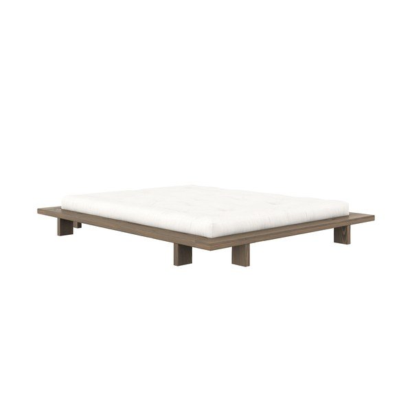 Hnědá dvoulůžková postel z borovicového dřeva s roštem 180x200 cm Japan – Karup Design-image-3