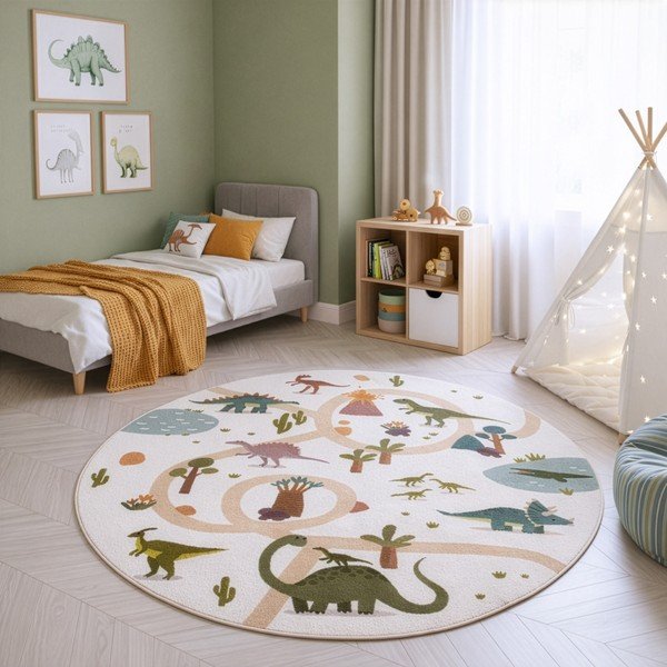 Pratelný dětský koberec ø120 cm Coco 1131 – Ayyildiz Carpets-image-1