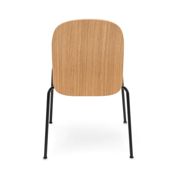 Stohovatelné jídelní židle v sadě 2 ks v dekoru dubu v přírodní barvě Book – Gazzda-image-4