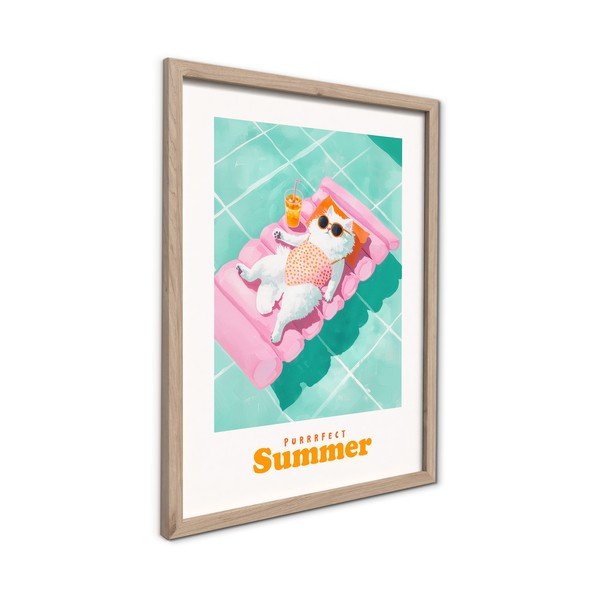 Tištěný obraz s rámem 30x40 cm Purrrfect – Styler-image-4