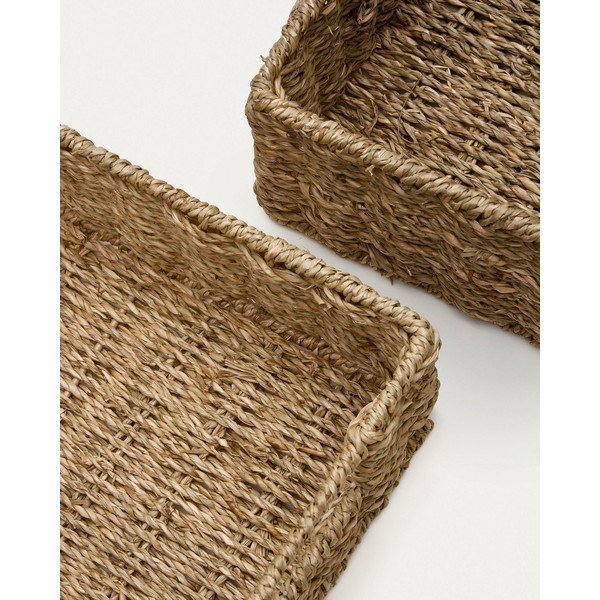 Košíky v sadě 2 ks z mořské trávy 36x27x10 cm Tossa – Kave Home-image-3