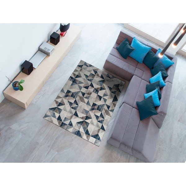 Šedo-modrý koberec Universal Babek Mini, 80 x 150 cm-image-1