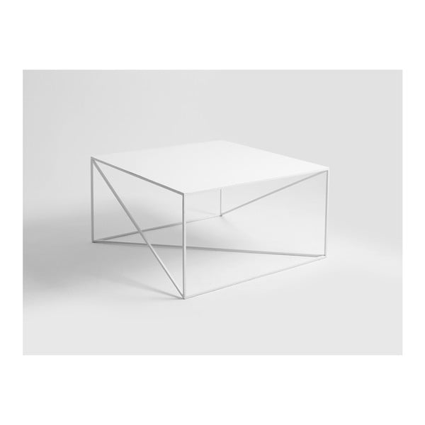 Bílý konferenční stolek CustomForm Memo, 100 x 100 cm-image-1