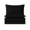 Černé povlečení na jednolůžko z bavlny Renforcé 140x200 cm Checkered – Mila Home Luxury