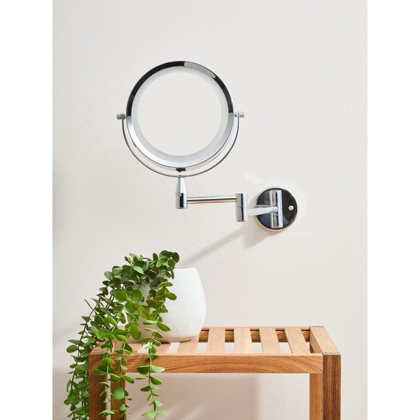 Kosmetické zrcadlo s osvětlením/zvětšovací (zvětšení 2x) 18x29 cm Cassini – Premier Housewares-image-1