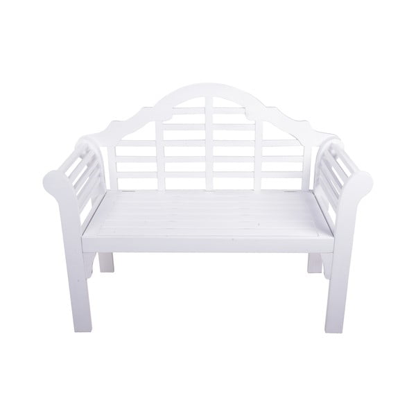 Bílá dřevěná zahradní lavice Pattaya – Garden Pleasure-image-1