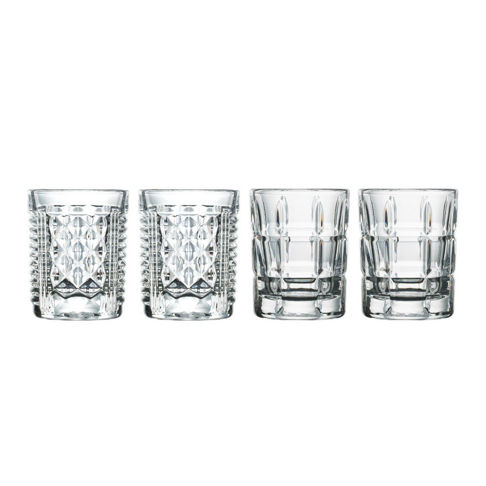 Skleničky v sadě 4 ks na panáky 40 ml Mix – La Rochére
