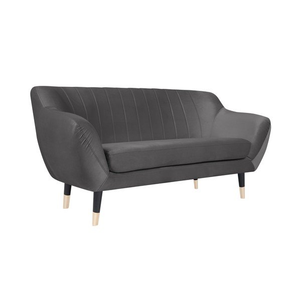 Šedá pohovka s černými nohami Mazzini Sofas Benito, 158 cm-image-2