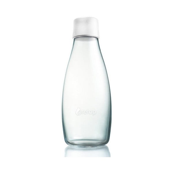 Mléčně bílá skleněná lahev ReTap, 800 ml