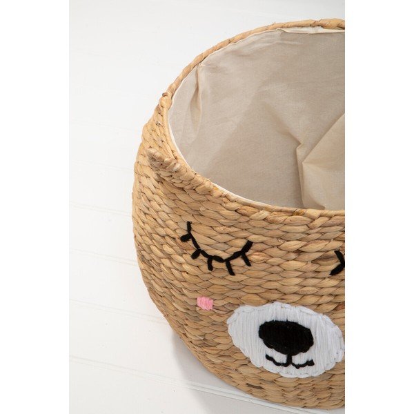Dětský koš na hračky z vodního hyacintu v přírodní barvě ø 49x40 cm Lidi Cat Face – Premier Housewares-image-3