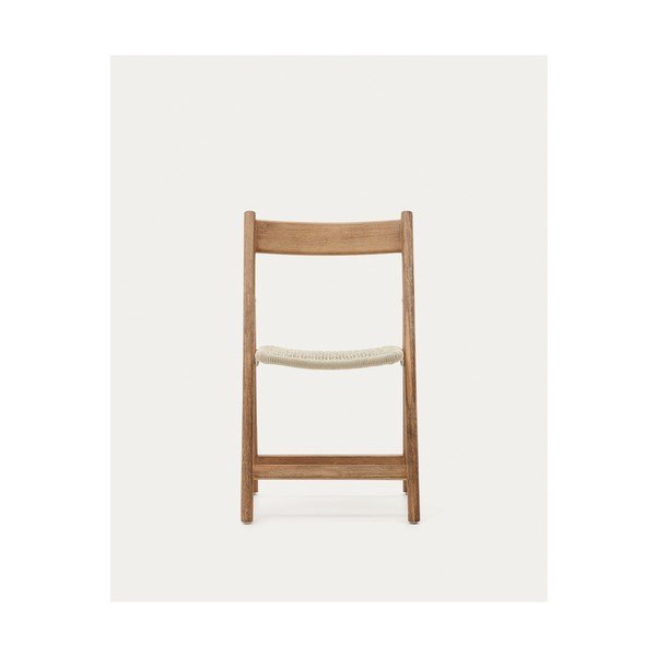 Dřevěná zahradní židle v bílo-přírodní barvě Dandara – Kave Home-image-3