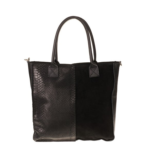 Černá kožená kabelka Pitti Bags Desdemona