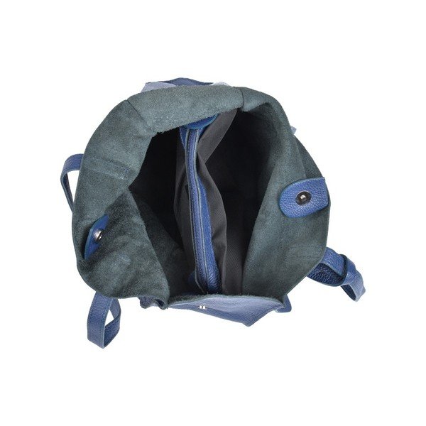 Modrá kožená kabelka Isabella Rhea Tote-image-1