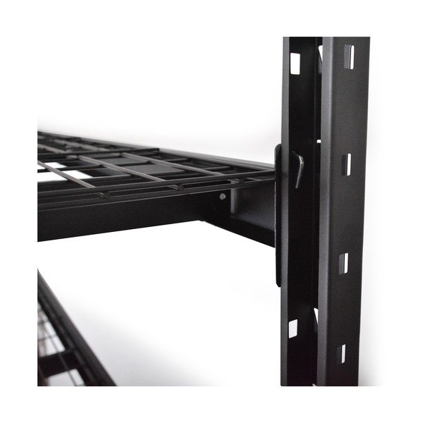 Černý kovový úložný regál 196x183 cm – Rojaplast-image-2