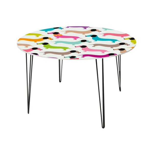 Jídelní stůl Daschshunds In Colours, 120 cm