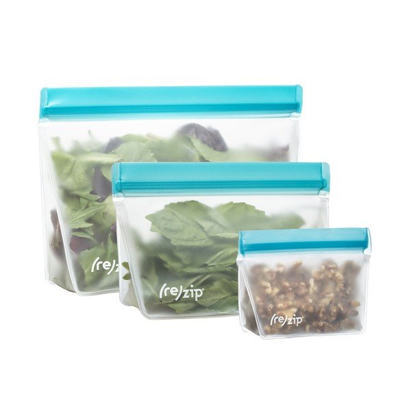 Sada 3 modrých svačinových sáčků (re)zip Essential-image-2