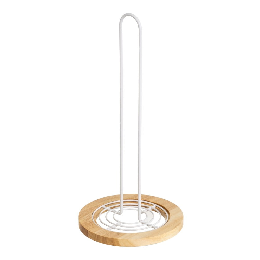 Bílý/v přírodní barvě kovový stojan na papírové utěrky ø 15 cm – Casa Selección