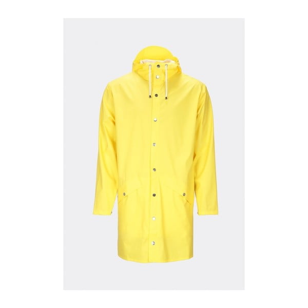 Žlutá unisex bunda s vysokou voděodolností Rains Long Jacket, velikost XS / S
