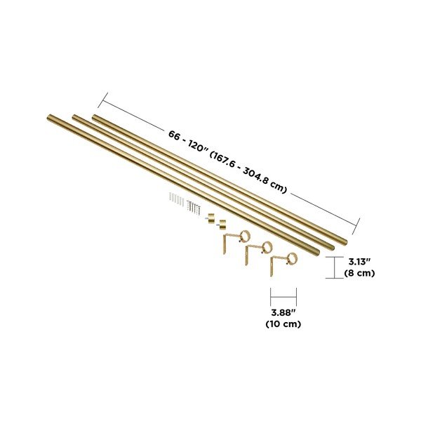 Ocelová roztažitelná garnýž 168 - 305 cm Cappa – Umbra-image-4