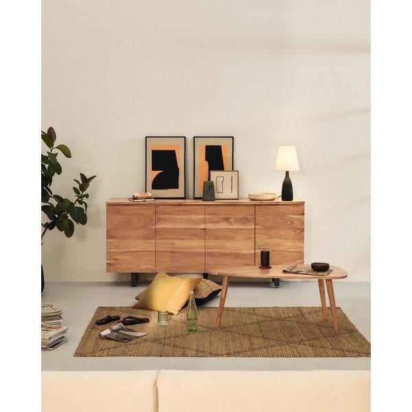 Komoda z masivu akácie v přírodní barvě 200x88x40 cm Uxue – Kave Home-image-1