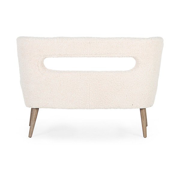 Krémová pohovka z umělé kožešiny 115 cm Cortina – Bizzotto-image-4