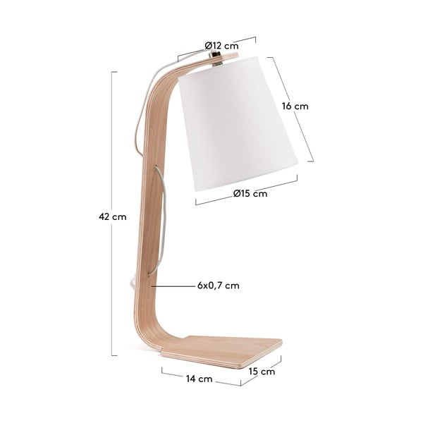 Bílá stolní lampa Kave Home Percy-image-2