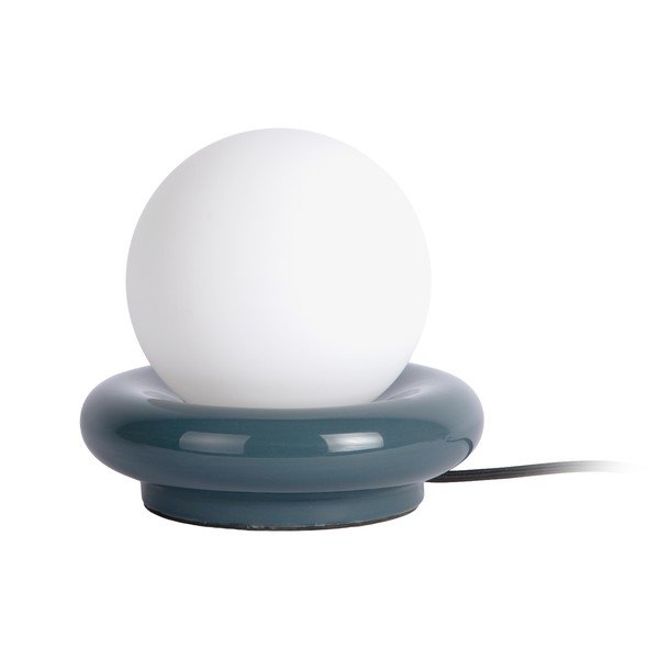 Tmavě modrá keramická stolní lampa (výška 19 cm) Catania Ring – Leitmotiv