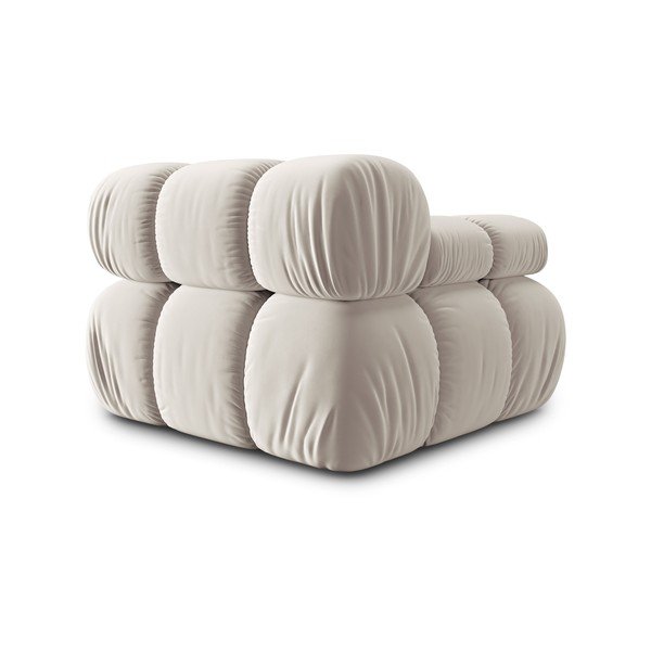 Béžový sametový modul pohovky (levý roh) Bellis – Micadoni -image-4