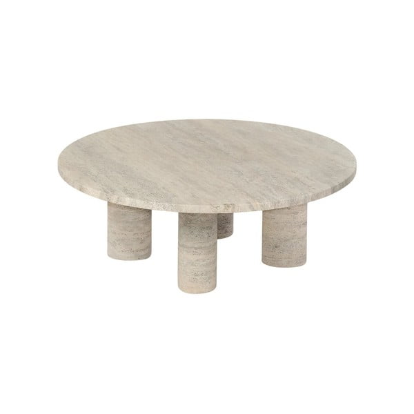 Béžový kamenný kulatý konferenční stolek ø 75 cm Volos – Blomus