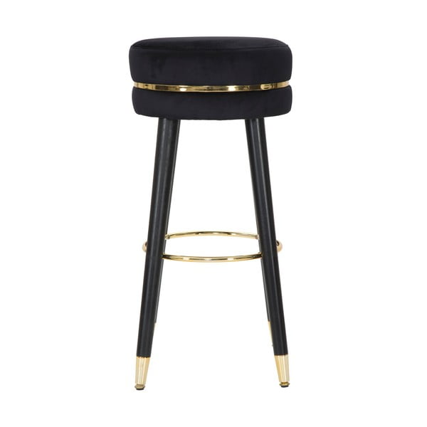 Černá/ve zlaté barvě čalouněná barová stolička (výška sedáku 74 cm) Paris – Mauro Ferretti-image-3