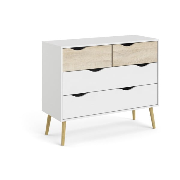 Bílá komoda Tvilum Oslo, 99 x 82 cm-image-3