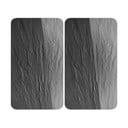 Sada 2 skleněných krytů na sporák Wenko Slates, 52 x 30 cm
