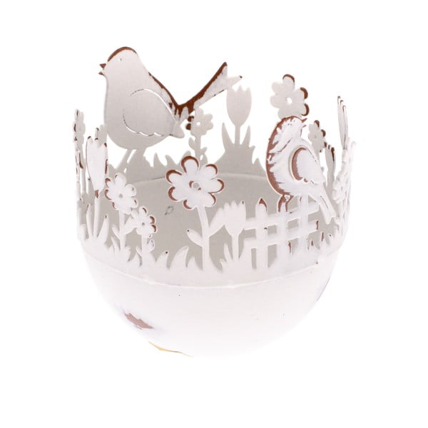 Kovový dekorativní držák na vajíčka s ptáčky Dakls