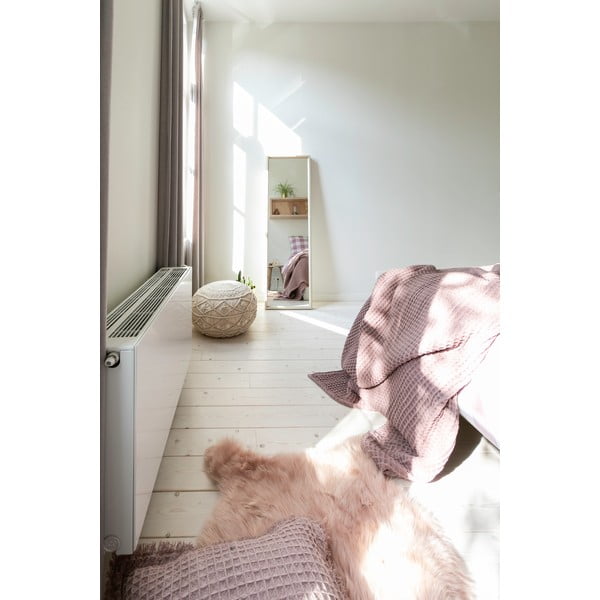 Růžový bavlněný dekorativní polštář Tiseco Home Studio Waffle, 45 x 45 cm-image-1