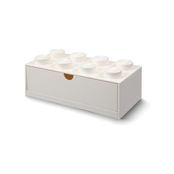 Bílý stolní box se zásuvkou LEGO® Double