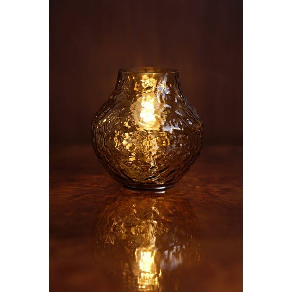 Jantarová skleněná stolní lampa (výška 15 cm) Breen – Jotex-image-1