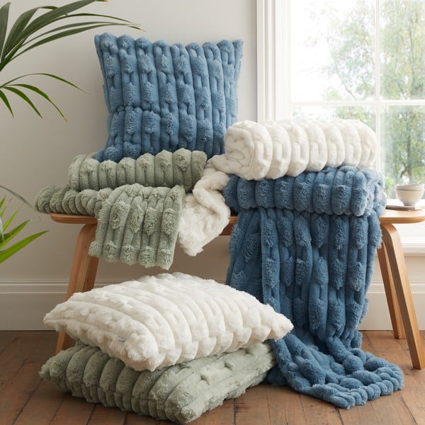 Dekorační polštář z mikroplyše 50x50 cm Carved Fur – Bianca-image-4